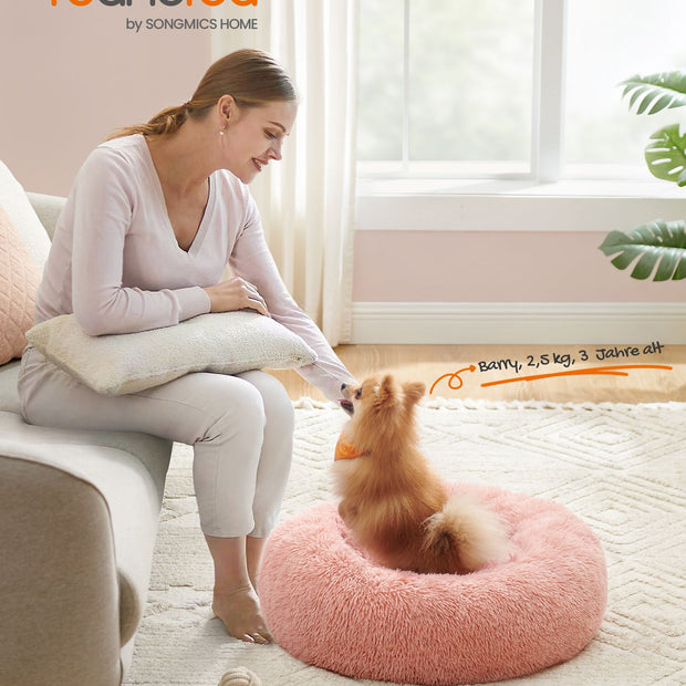 Hundsäng – fluffig och bekväm – rosa