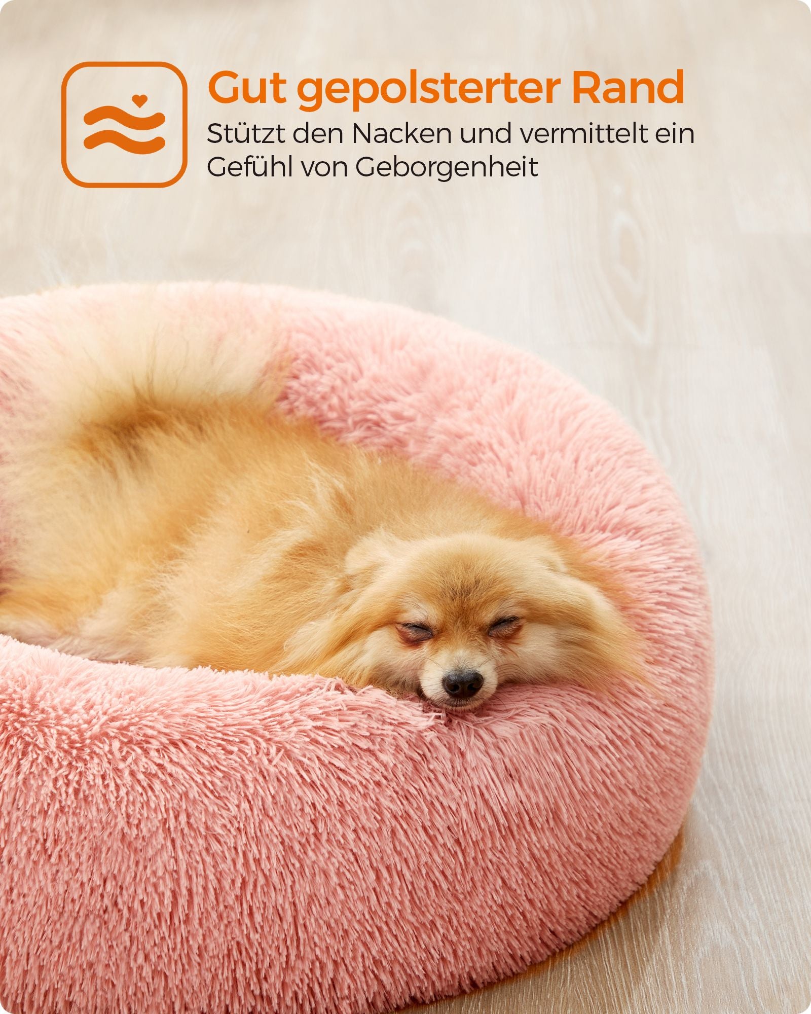 Hundkorg - Plug Long Plush - Pink