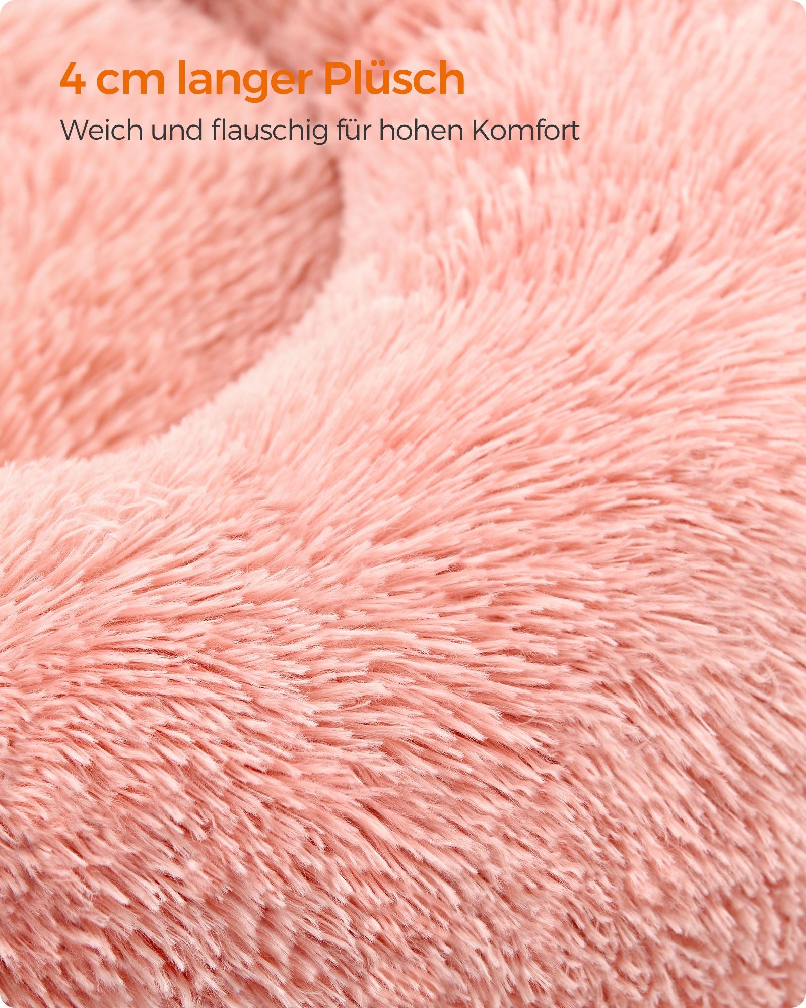 Hundkorg - Plug Long Plush - Pink