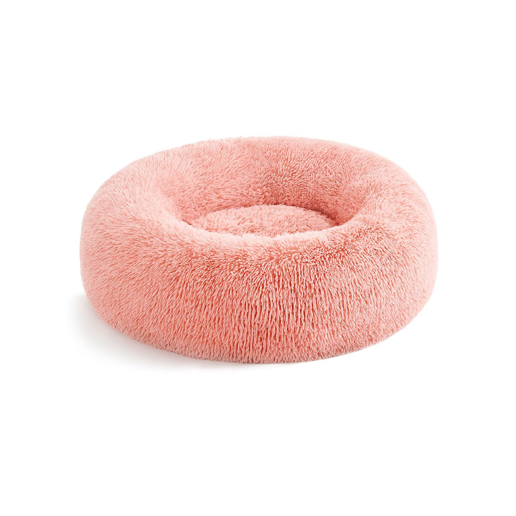Kattkorg - tvättbar - lång plysch - rosa
