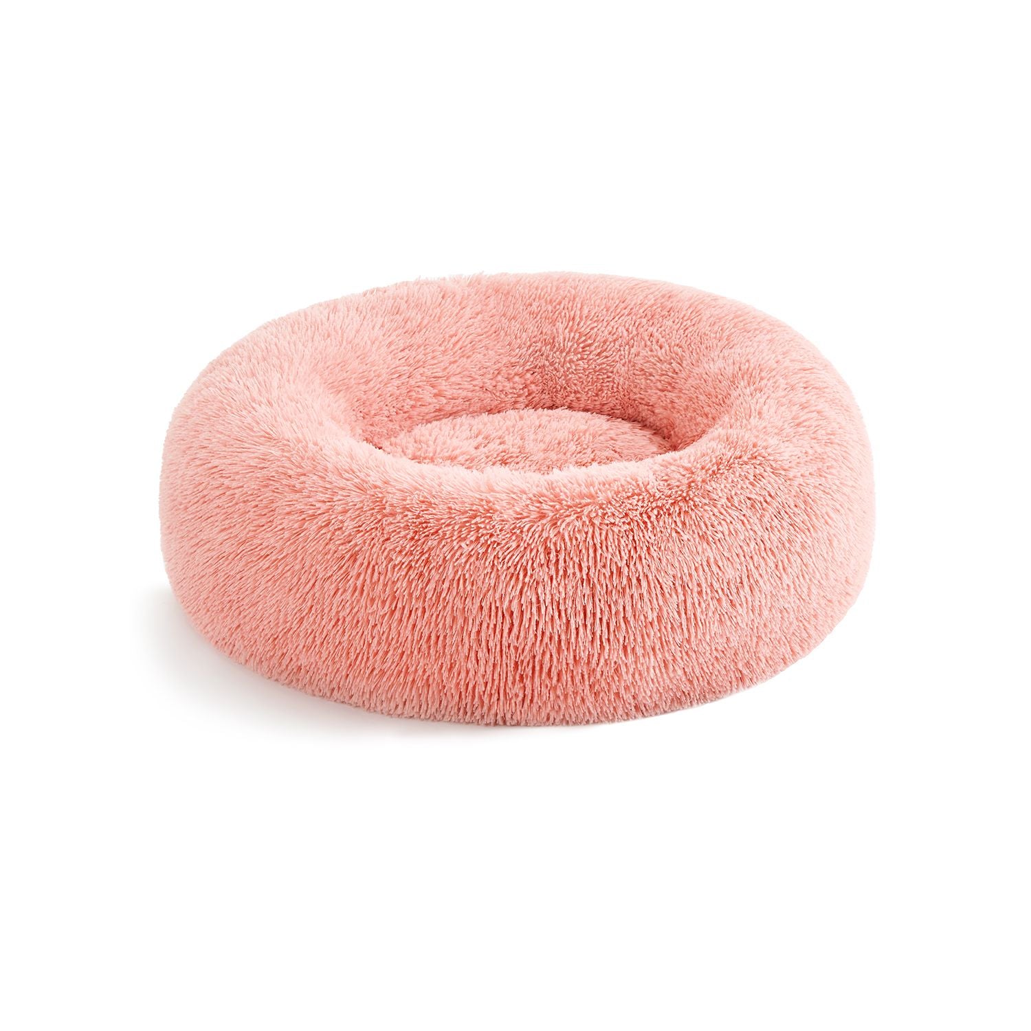Kattkorg - tvättbar - lång plysch - rosa