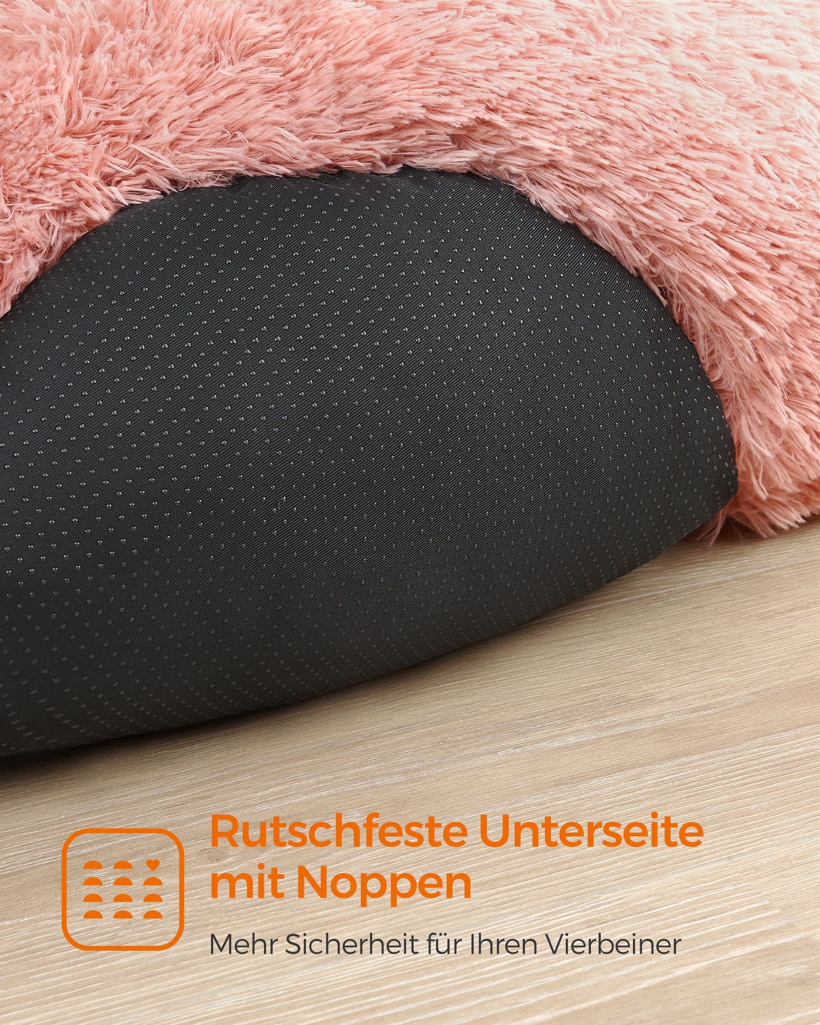 Kattkorg - tvättbar - lång plysch - rosa