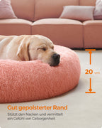 Hundkorg - fluffig & tvättbar - Ø 120 cm - rosa
