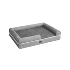 Ortopedisk hundbädd - hundbädd - med upphöjd kant - 106 x 80 x 25 cm - svart