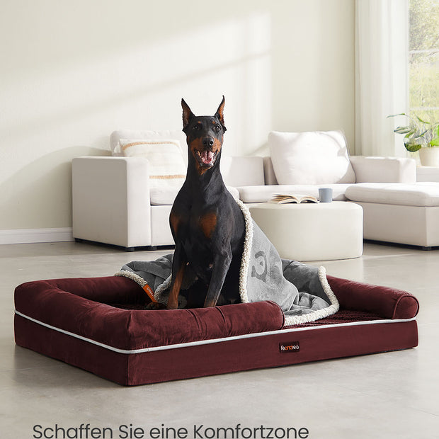 Ortopedisk hundsäng – Avtagbar kudde – Bärröd