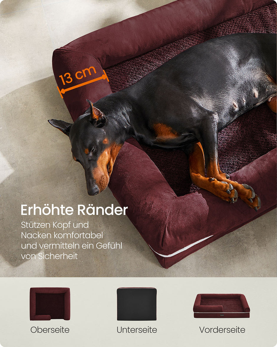 Ortopedisk hundsäng – Avtagbar kudde – Bärröd