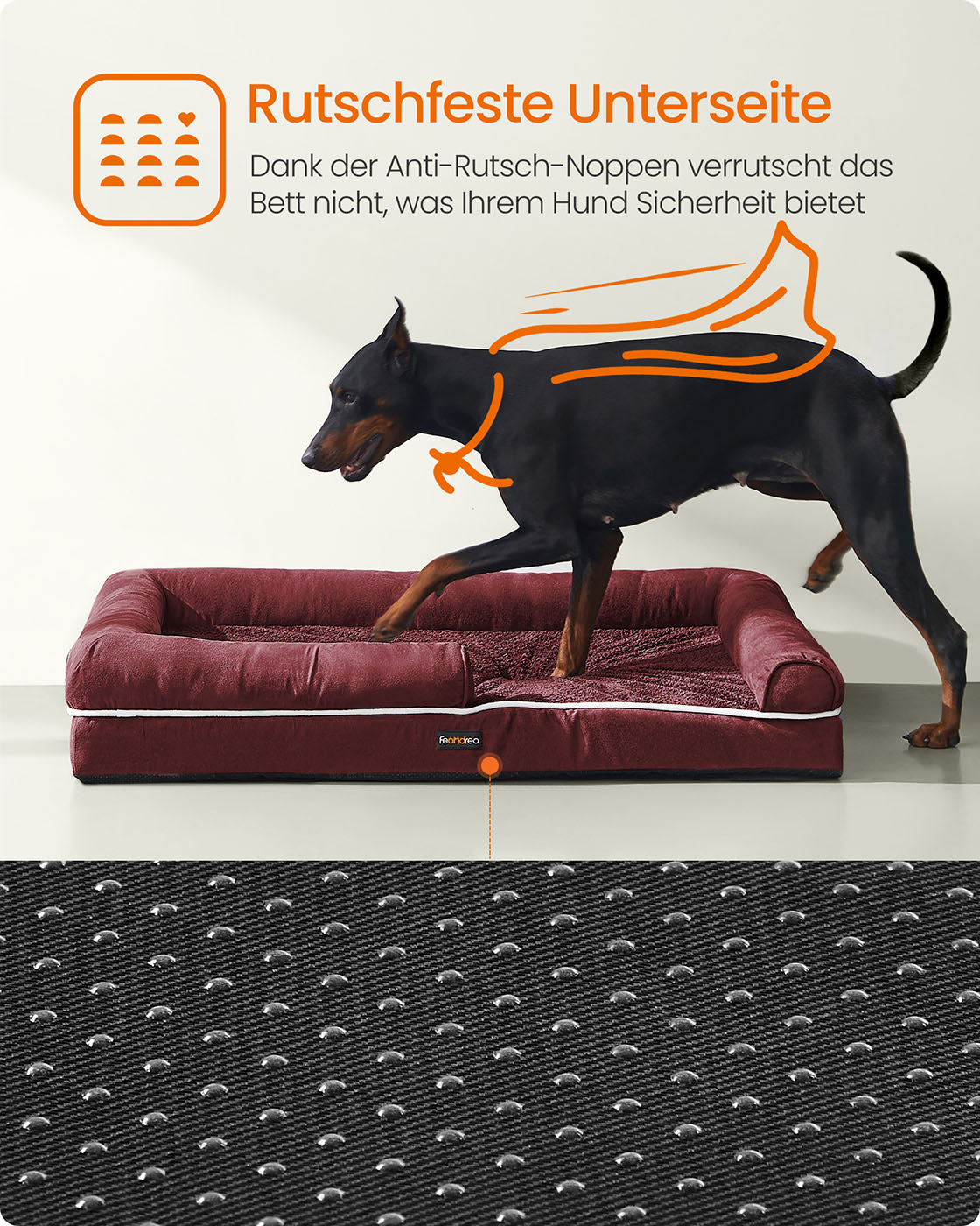 Ortopedisk hundsäng – Avtagbar kudde – Bärröd