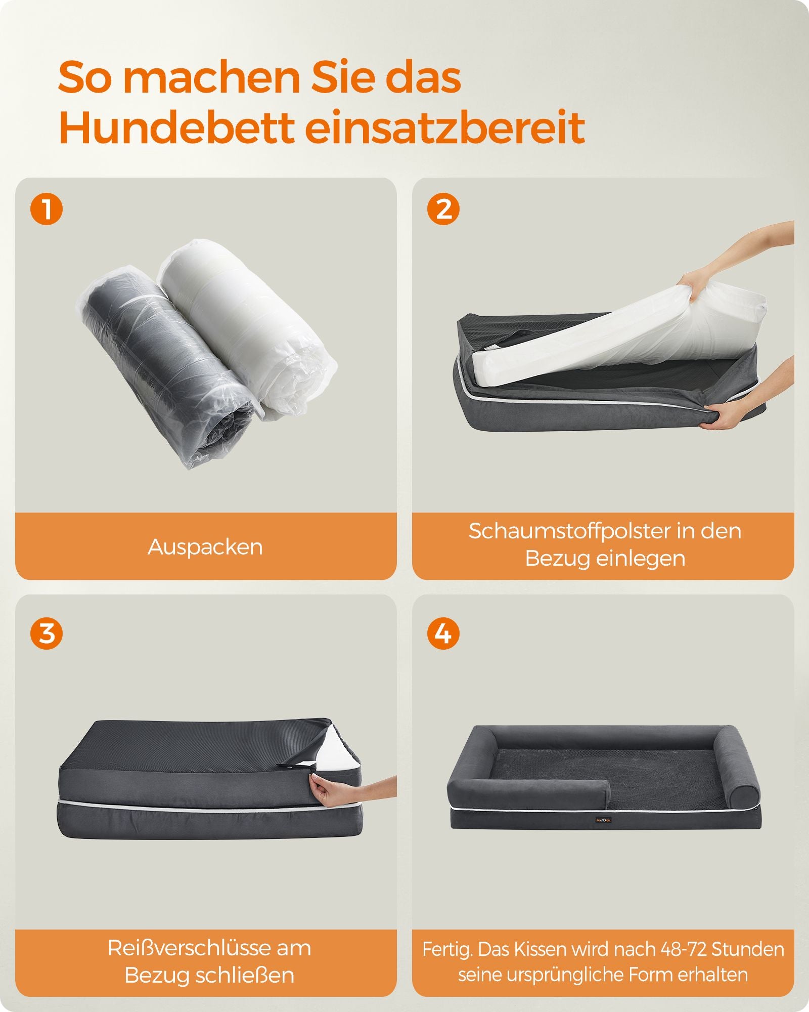 Ortopedisk hundbädd - hundkudde med mjuk fyllning