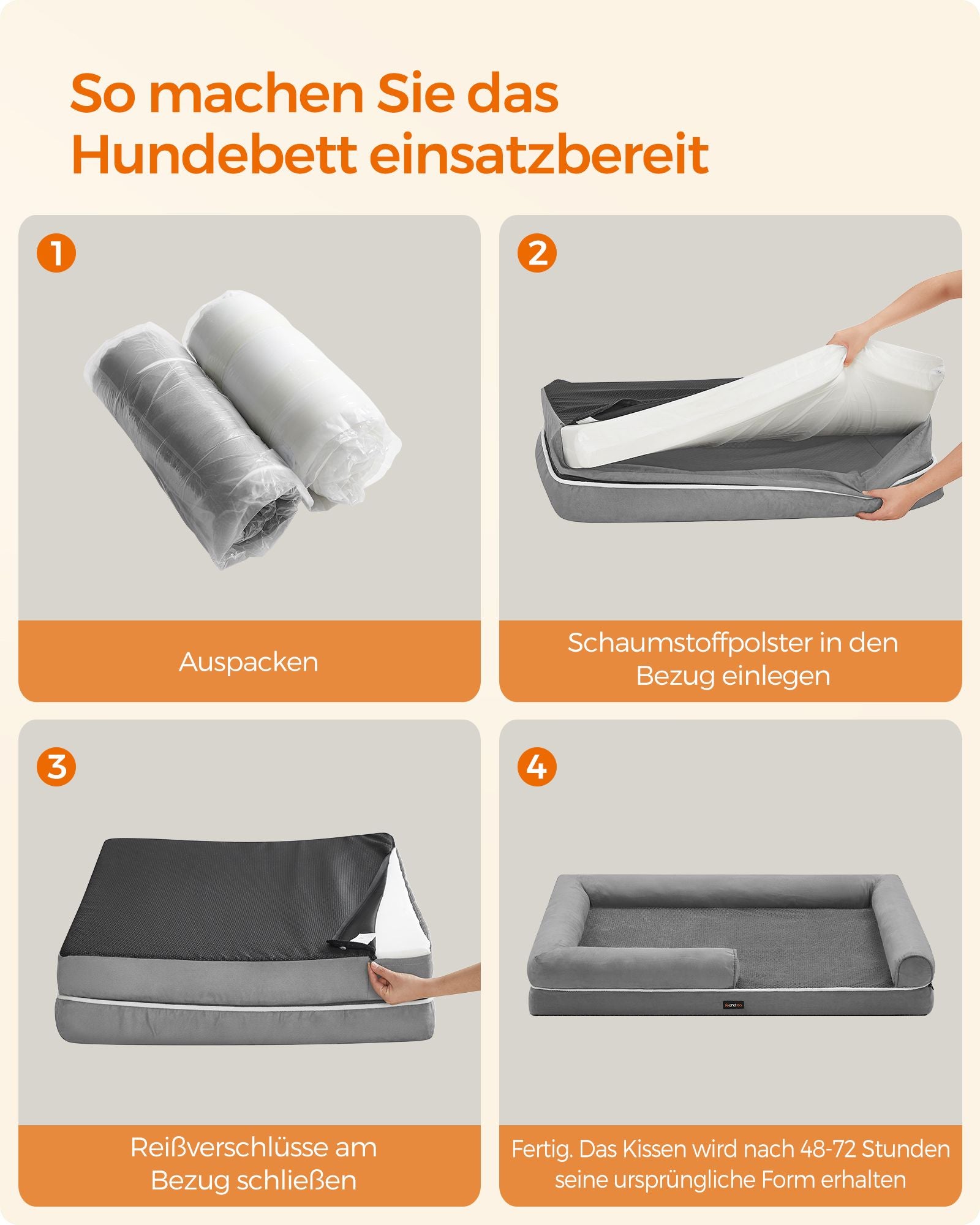 Ortopedisk hundbädd - hundkudde - mjuk fyllning - Dogsofa
