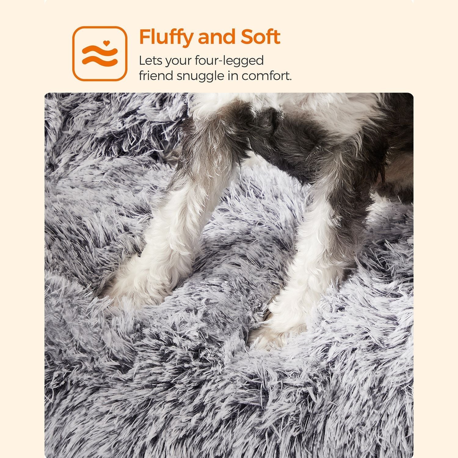 Hundbädd - hundkudde - Downy Dog Mat - Ljusgrå