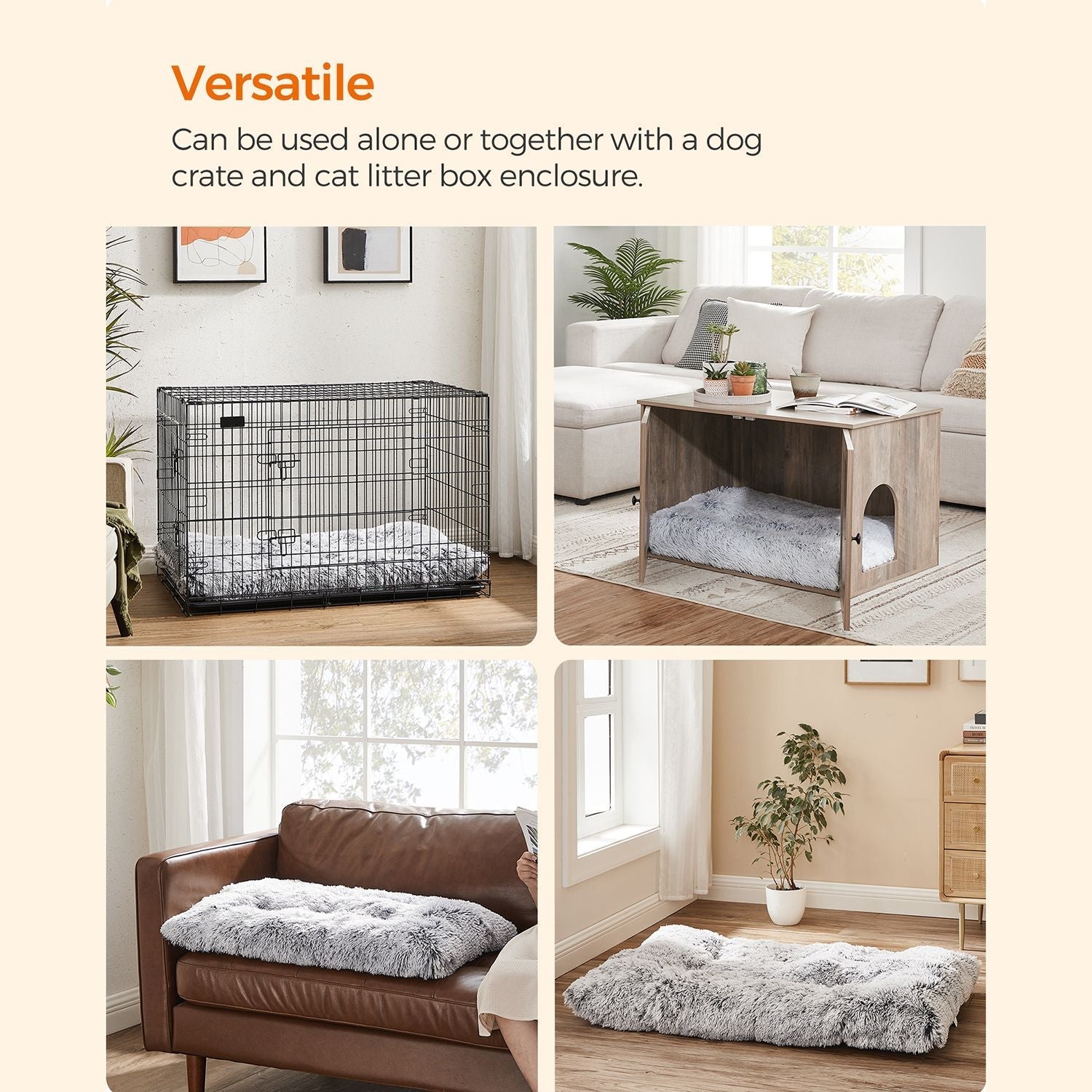 Hundbädd - hundkudde - Downy Dog Mat - Ljusgrå