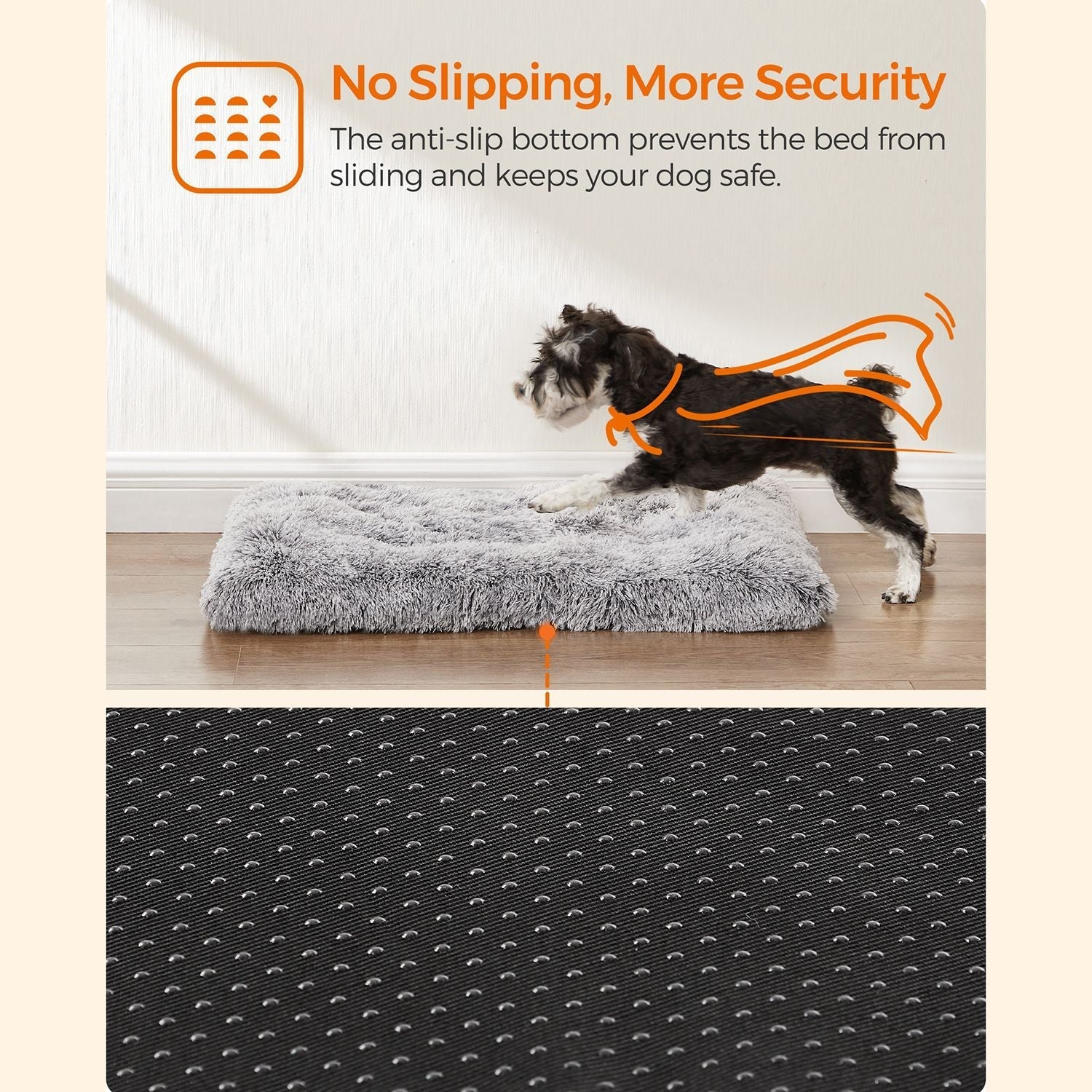 Hundsäng – Mjuk och skön – Ljusgrå