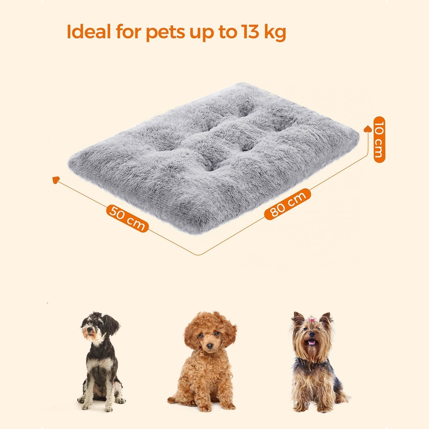 Hundbädd - hundkudde - Downy Dog Mat - Ljusgrå