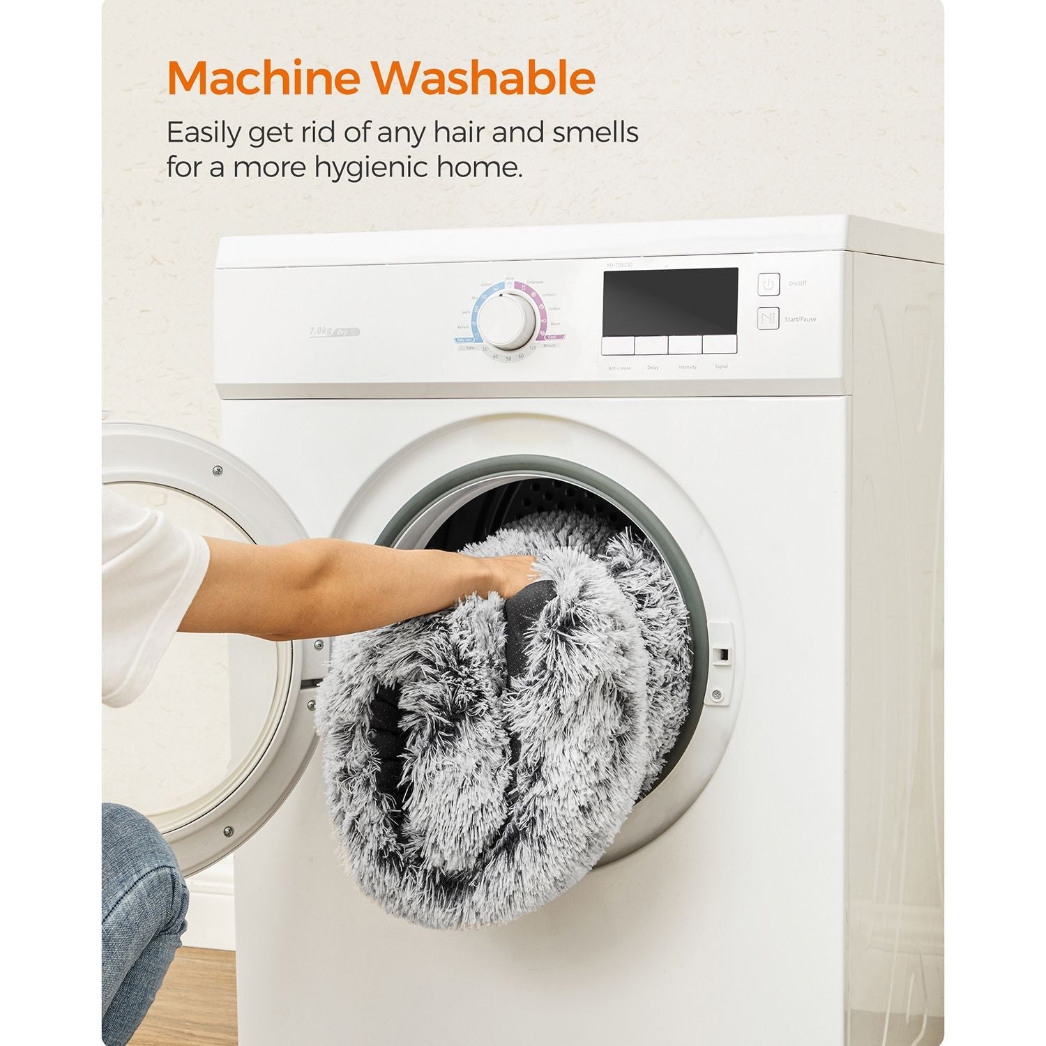 Hundsäng – Mjuk och skön – Ljusgrå