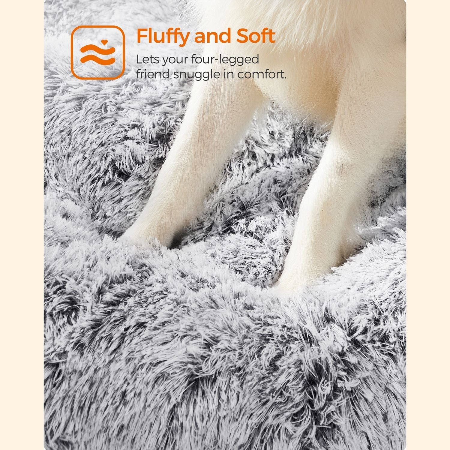 Hundbädd - Downy Dog Cushion - ljusgrå