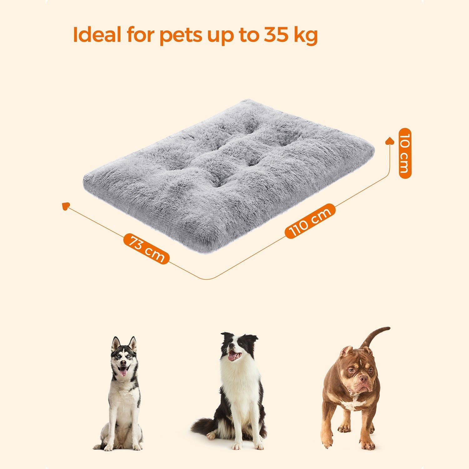 Hundbädd - Downy Dog Cushion - ljusgrå