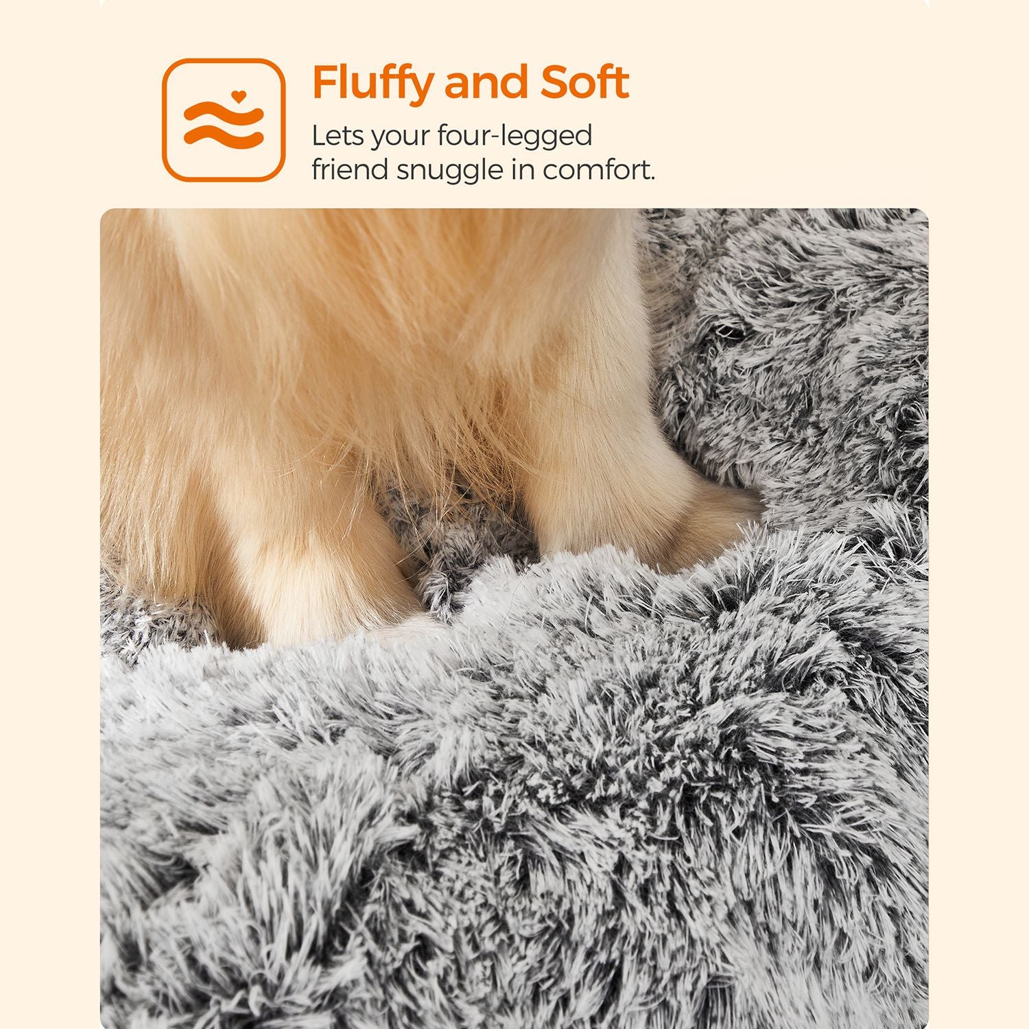 Hundbädd - Downy Dog Mat - 122 x 74 cm - Ljusgrå