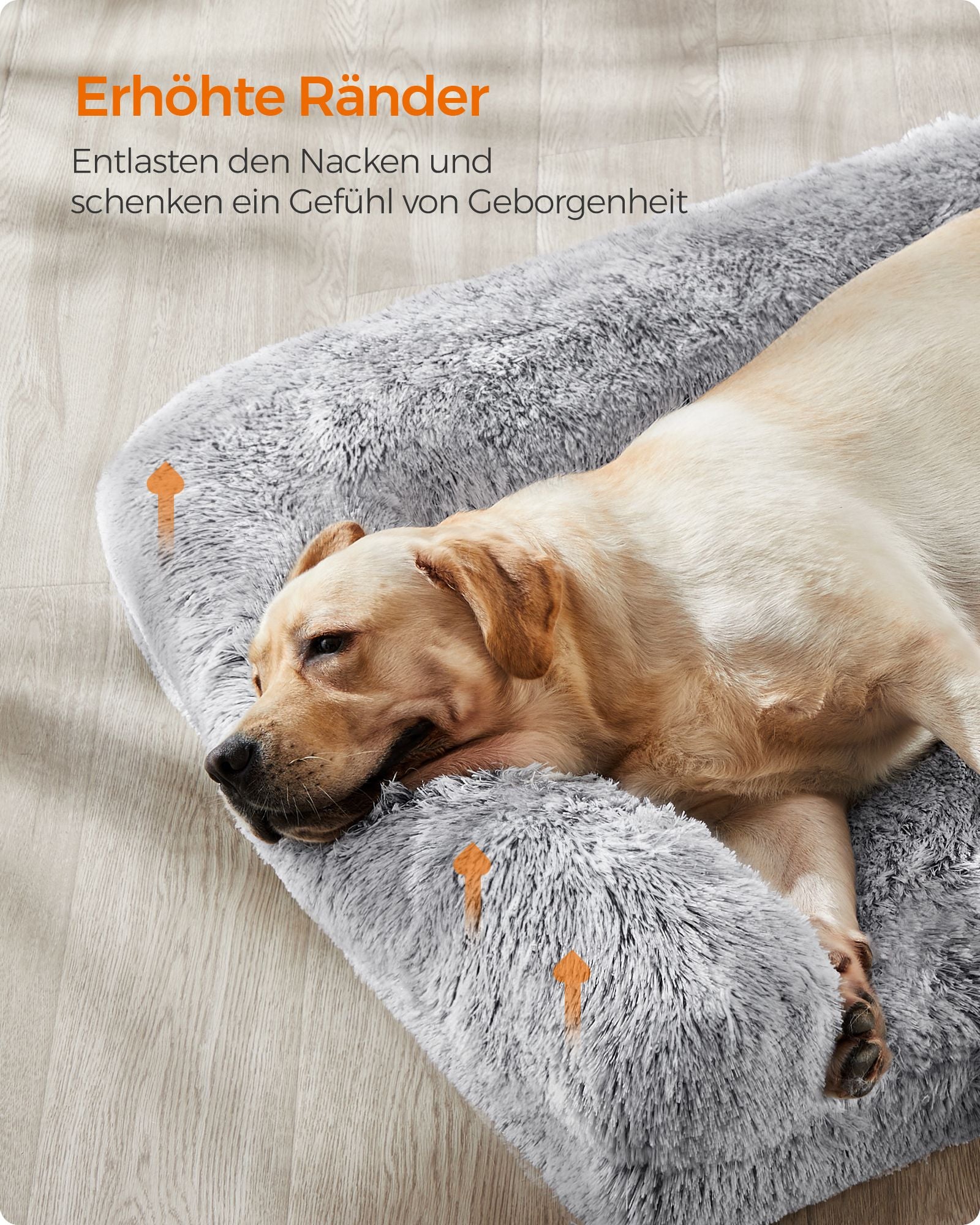 Hundkudde XXL – Avtagbar och tvättbar – Ombre grå