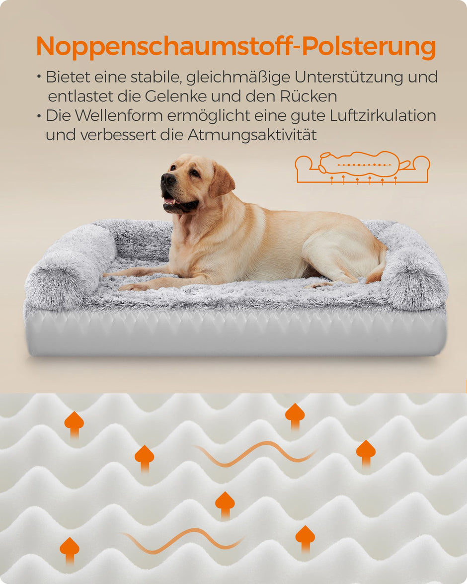 Hundkudde XXL – Avtagbar och tvättbar – Ombre grå