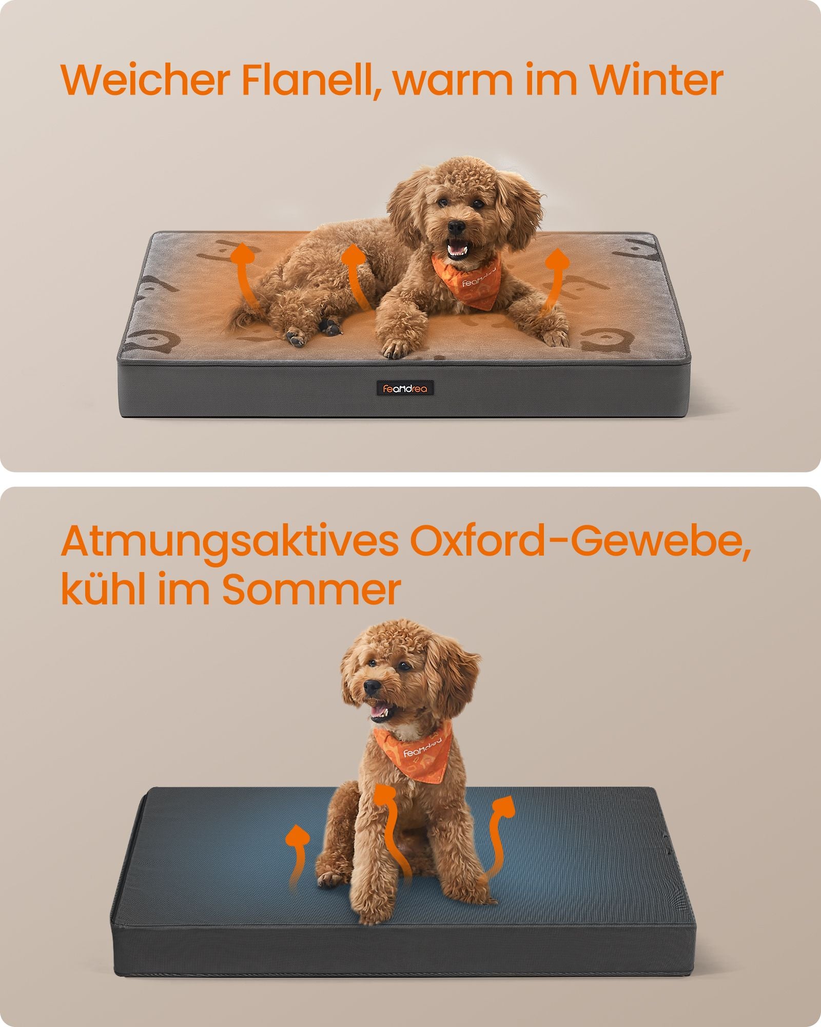 Ortopedisk hundsäng – Bekväm och snygg – Dove grå