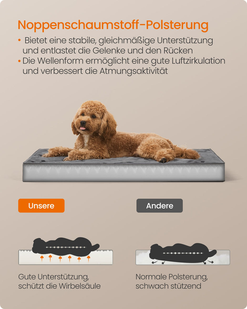 Ortopedisk hundsäng – Bekväm och snygg – Dove grå