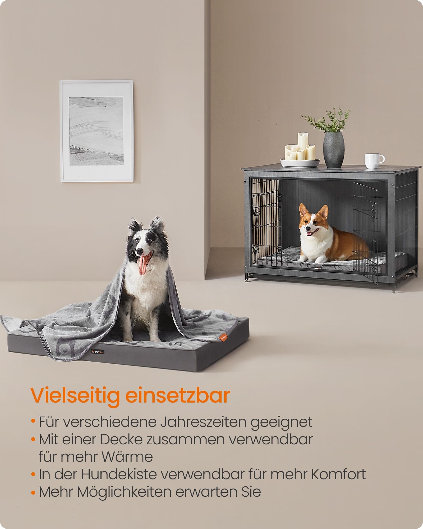 Ortopedisk hundsäng – Bekväm och snygg – Dove grå