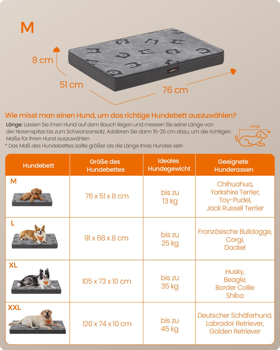 Ortopedisk hundsäng – Bekväm och snygg – Dove grå