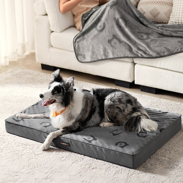 Ortopedisk hundsäng – XL Comfort – Flanell – Dove Grey