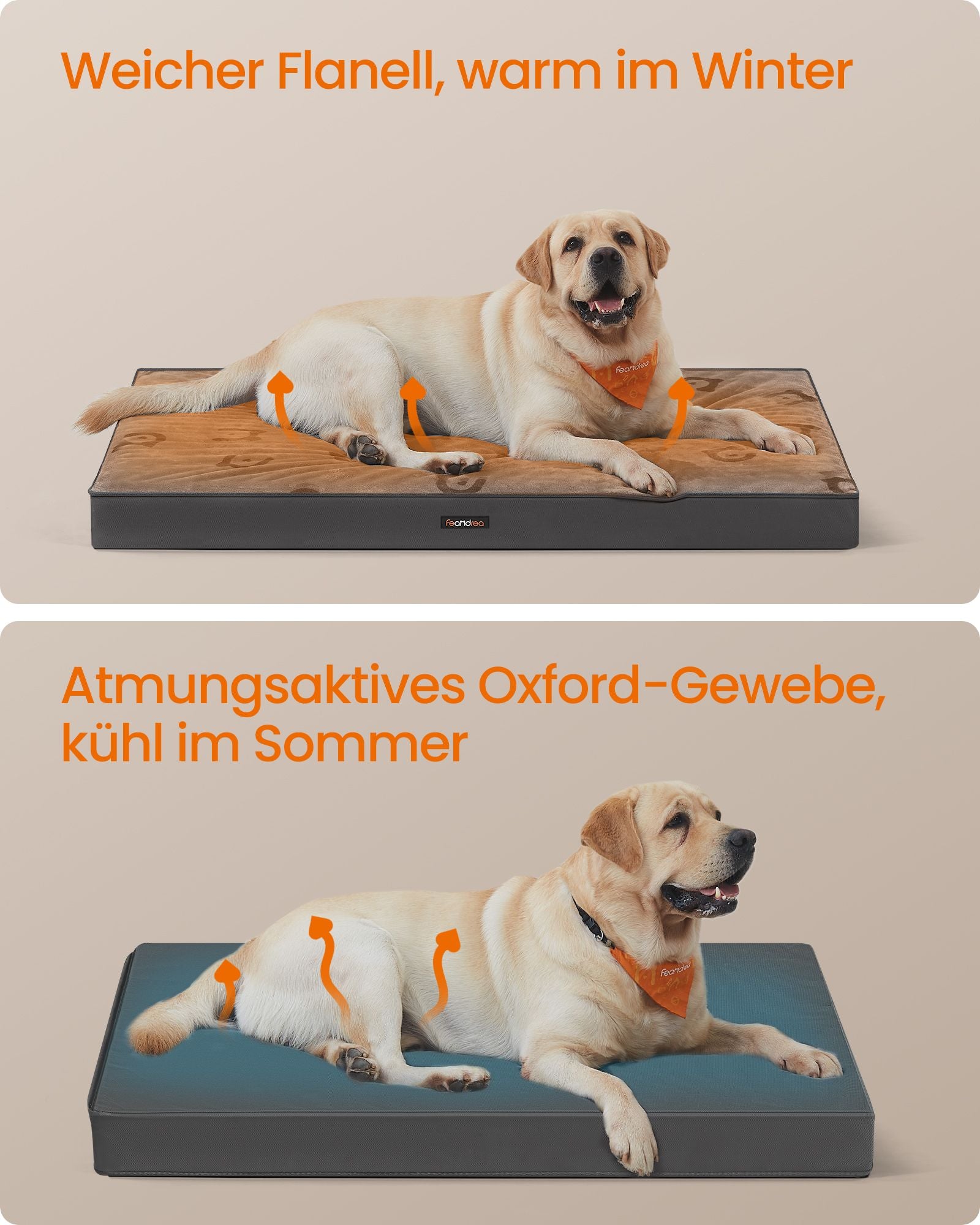 Ortopedisk hundbädd 120 x 74 x 10 cm storlek xxl