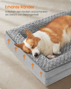 Ortopedisk hundbädd med plyschtäcke 91 x 68 x 16 cm