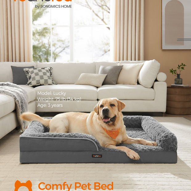 Ortopedisk hundsäng – stor storlek – skiffergrå