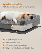 Ortopedisk hundbädd - stort format - Slate Grey - Comfort Plus
