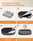 Hondenmand - Orthopedisch en Wasbaar - Met Verhoogde Randen - Leigrijs - 122 x 85 x 18 cm
