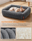 Orthopedische Hondenmat - 71 x 55 cm - Wasbaar - Zacht Pluche - Loodgrijs