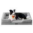 Orthopedisch Hondenbed - 104 x 69 cm - Verhoogde Rand - Wasbare Hoes - Duifgrijs