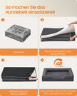 Hondenmand - Orthopedisch en Wasbaar - Met Verhoogde Randen - Loodgrijs - 112 x 81 x 17 cm