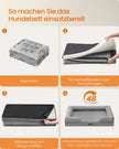 Orthopedisch Hondenbed - 122 x 85 cm - Verhoogde Rand - Wasbare Hoes - Duifgrijs