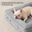 Orthopedisch Hondenbed - Maat L - Verhoogde Rand - Wasbare Hoes - Lichtgrijs