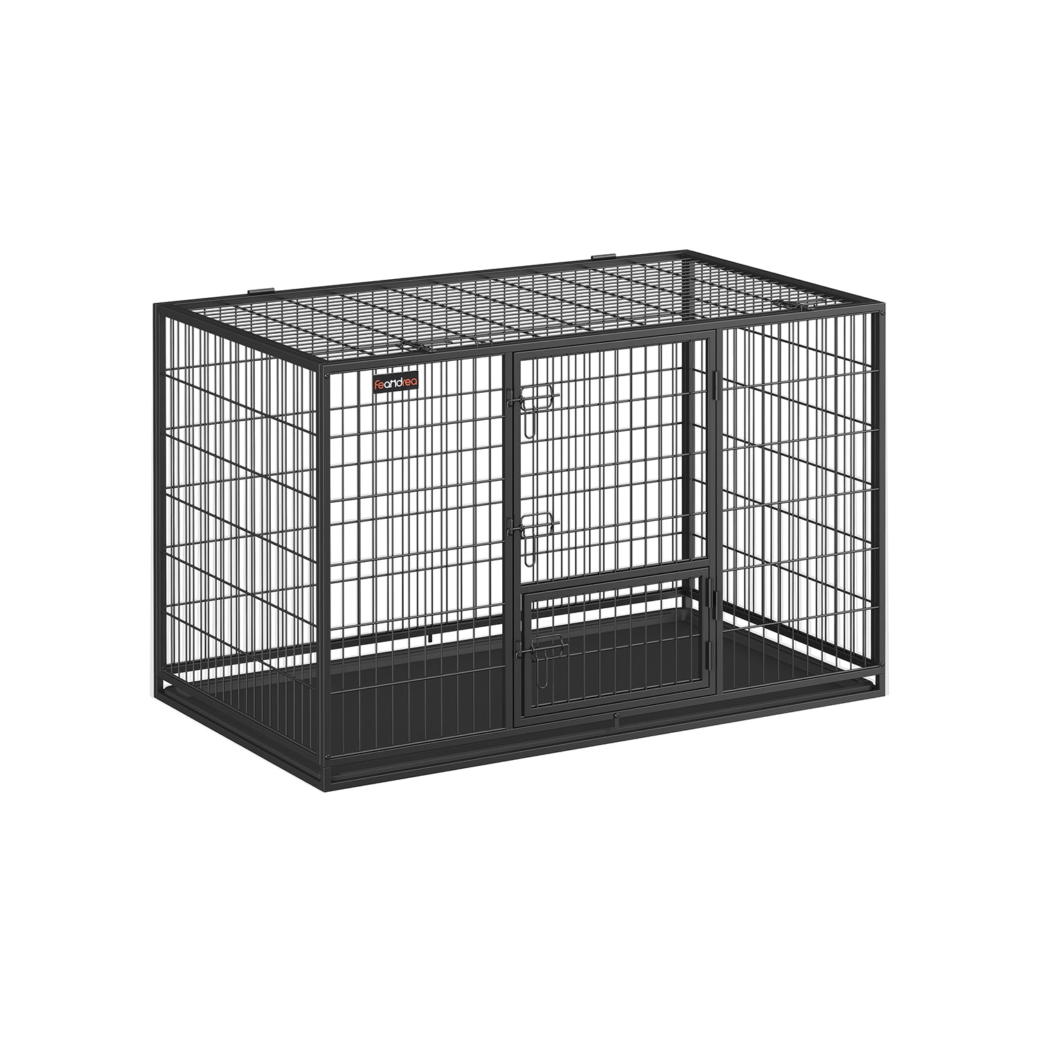 Hundbur – Stål – Heavy duty – bläcksvart