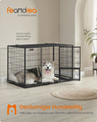 Hundbur – Stål – Heavy duty – bläcksvart