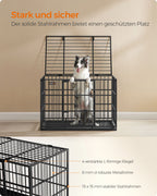 Hundbur 107 x 70 x 75 cm med avtagbar bottenlåda