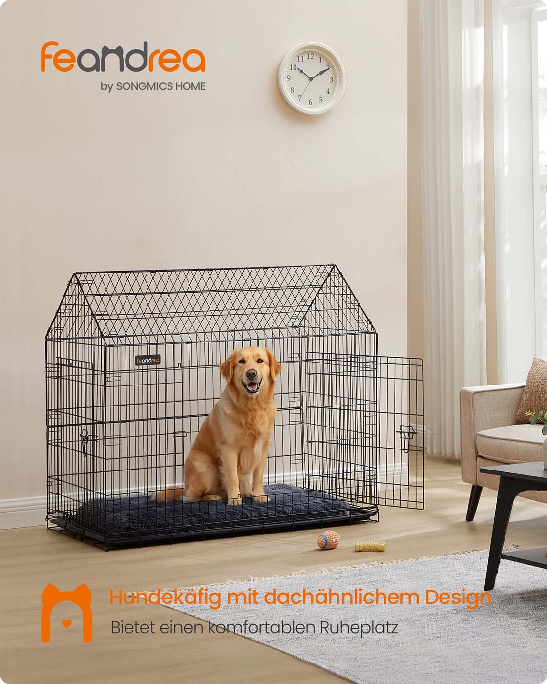 Hundbur – Vikbar – Dubbeldörr – För stora hundar