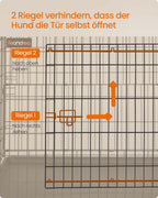 Hundbur – Vikbar – Dubbeldörr – För stora hundar