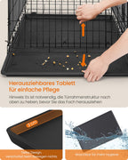 Hundbur – Vikbar – Dubbeldörr – För stora hundar