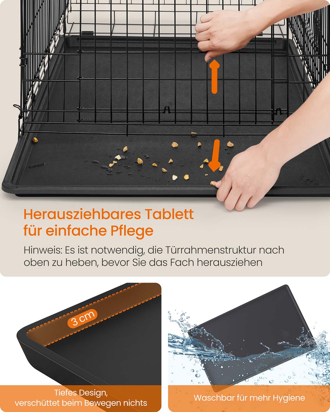 Hundbur – Vikbar – Dubbeldörr – För stora hundar