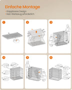 Vikbar hundbur med 2 dörrar och plastfack