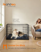 Vikbar hundbur - med dörrar och plastskala