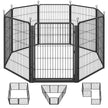 Huisdierenren - 170 x 170 cm - Staal - Configureerbaar - Rookzwart