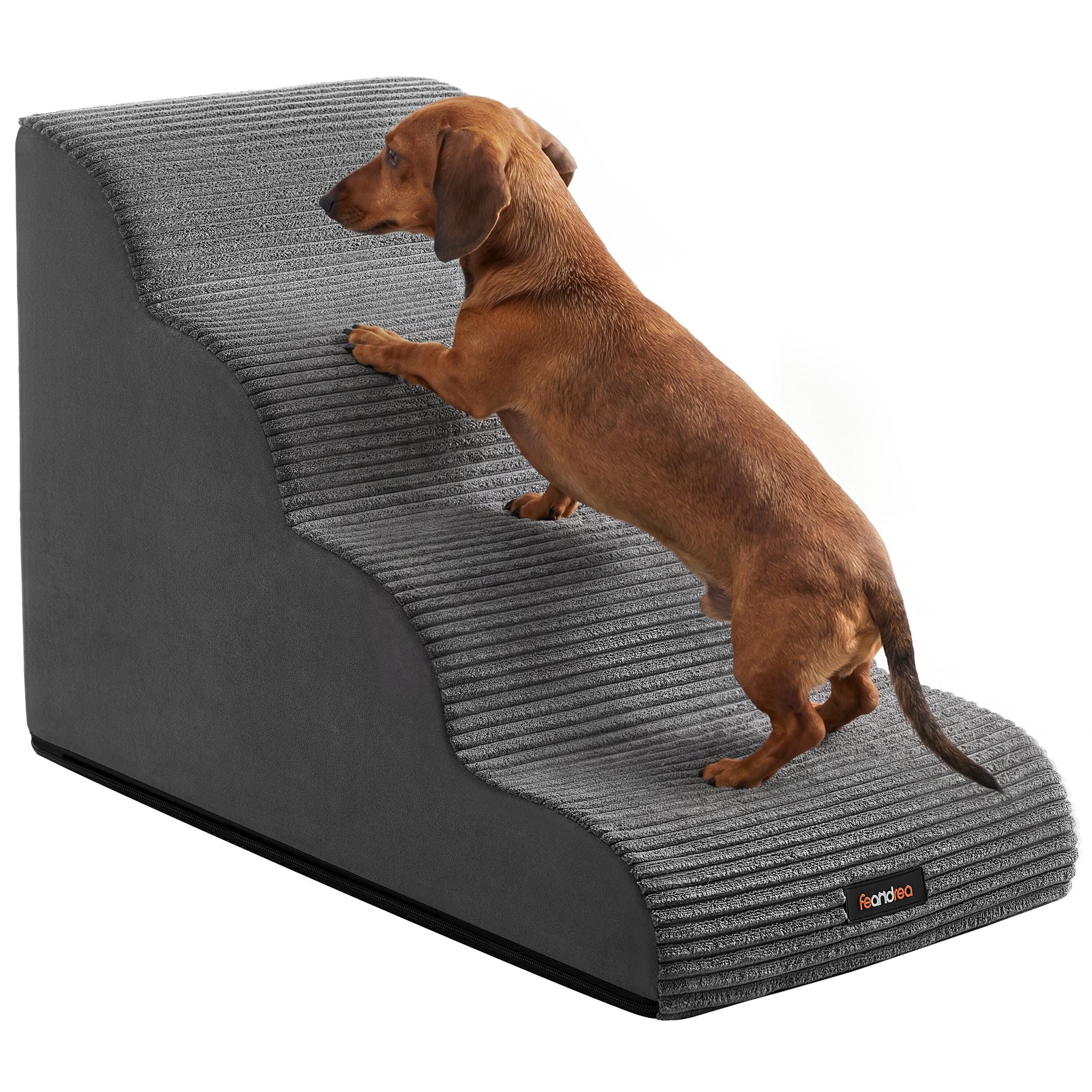 Hondentrap - Met Antislip Treden - Voor Kleine Honden - Leigrijs - 72 x 40 x 50 cm