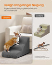 Hondentrap - Met Antislip Treden - Voor Kleine Honden - Leigrijs - 57 x 40 x 40 cm